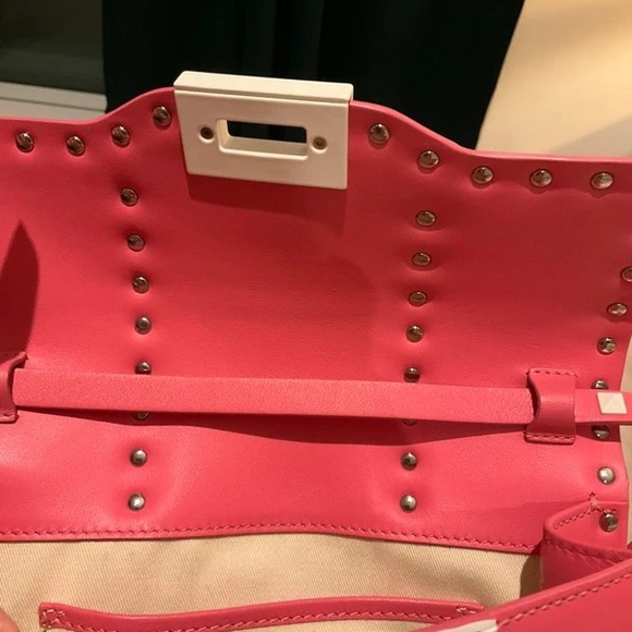 Valentina Pink and White Studded Crossbody Bag - Picture 7 of 7
